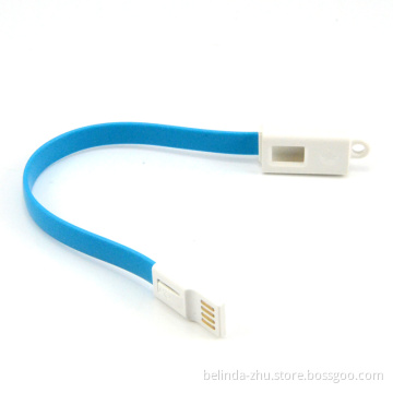 Colorful Flat Magnetic Bracelet Micro 5 Pin USB Data Cable
